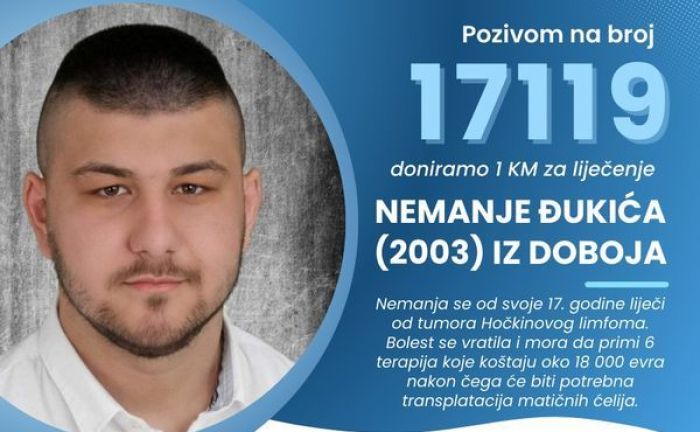 POZOVI 17119! Nemanja Đukić treba našu pomoć u borbi protiv Hočkinovog limfoma