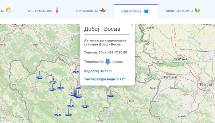 FOTO: Dobojski Info | DOBOJ: Vodostaj Bosne i dalje u padu