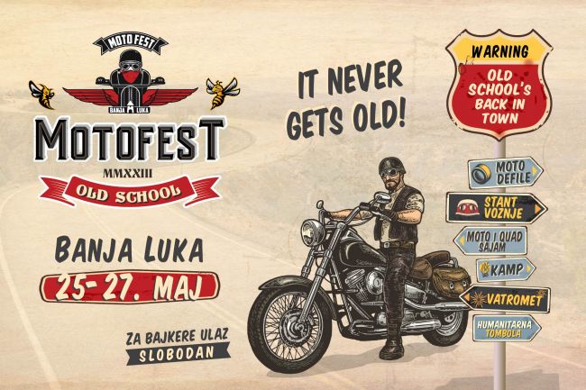 FOTO: Dobojski Info | MOTO FEST, BANJALUKA 2023 „Old School“ sa Moto Festom ponovo dolazi u Banjaluku