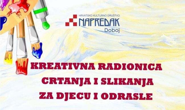 FOTO: Dobojski Info | DOBOJ: Hrvatsko kulturno društvo "Napredak" organizuje likovnu radionicu otvorenog tipa