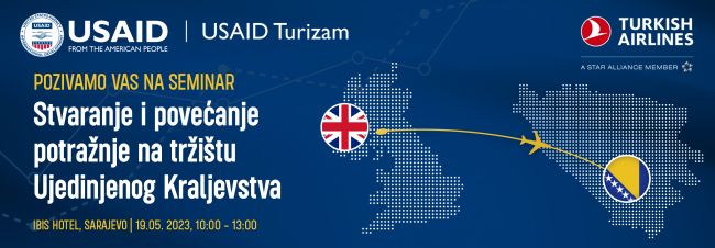 USAID Turizam i partneri pozivaju na seminar "Upoznaj svoje tržište": Stvaranje potražnje na tržištu Ujedinjenog Kraljevstva