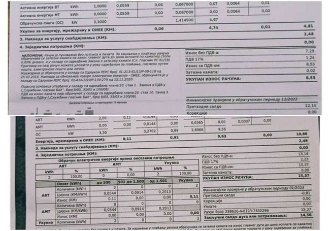 FOTO: Dobojski Info | Za potrošena 2 kilovata platiće 15,37 maraka: Prvi računi po novom obračunu izazvali STRUJNI UDAR u novčanicima