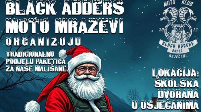 FOTO: Dobojski Info | Moto klub &quot;Black Adders&quot; organizuje tradicionalnu podjelu paketića u Osječanima