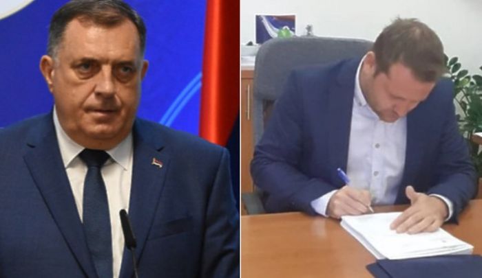 FOTO: Dobojski Info | Dodik i Lukić na ročištu po optužnici za nepoštovanje odluka Šmita