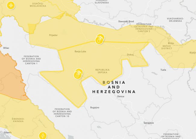 FOTO: Dobojski Info | METEOALARM: Žuto upozorenje za snijeg i led u regionima Banja Luka i Doboj