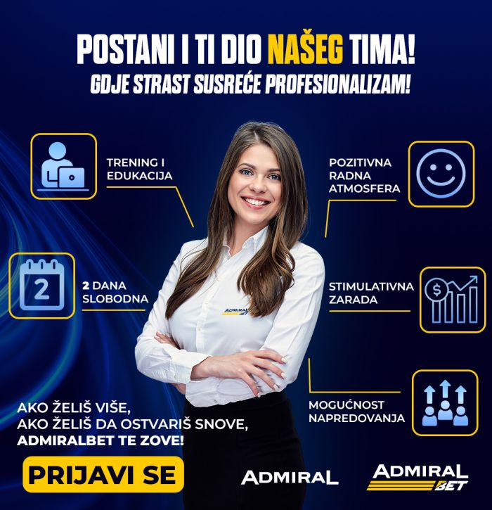 FOTO: Dobojski Info | OGLAS ZA POSAO: Pridruži se Admiralu – Postani Dio Svjetskog Brenda!