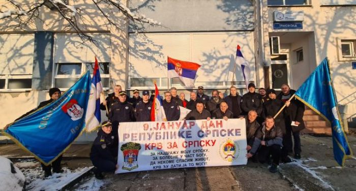 FOTO: Dobojski Info | DOBOJ: Veterani specijalci u akciji dobrovoljnog davanja krvi